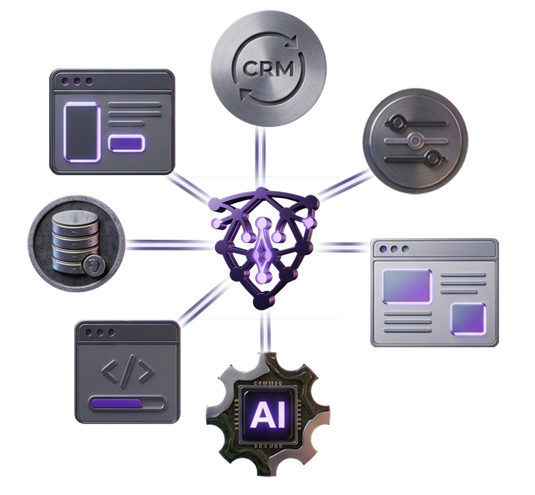 Digital Ecosystem Illustration